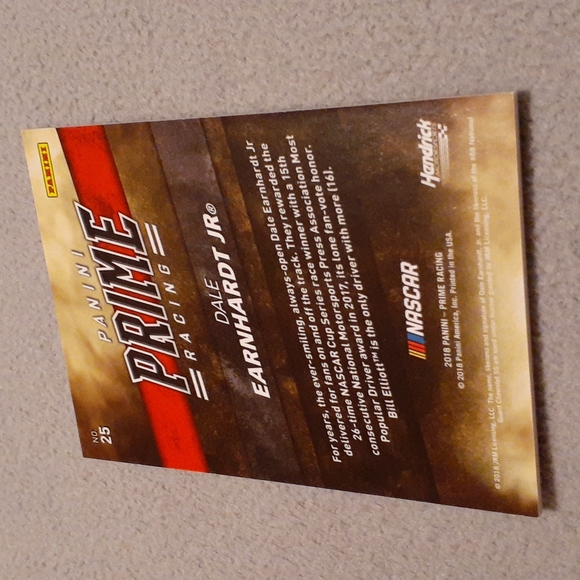 2018 Prime Dale Earnhardt Jr. SSP NASCAR Card Only 50 READ - Picture 2 of 3